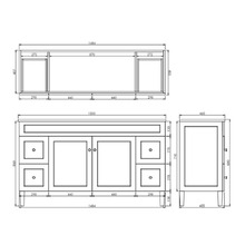 Seraphina 1500mm Freestanding Double Vanity with Quartz Countertop